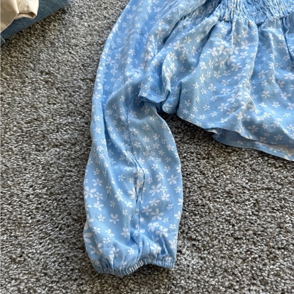 Pacsun Light Blue Floral Blouse - Picture 4 of 9